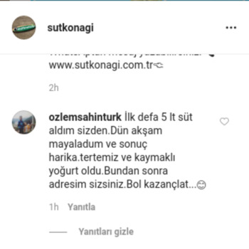ozlemsahinturk Müşteri Değerlendirmesi