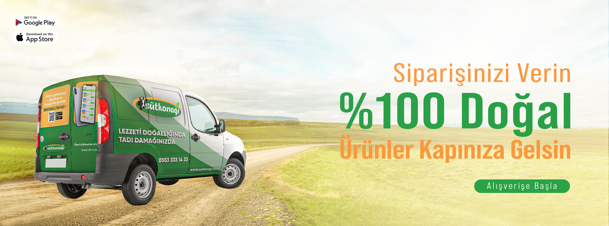 Siparişinizi Verin %100 Doğal Ürünler Kapınıza Gelsin